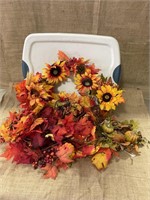 Fall floral and leaf decoration, large and small