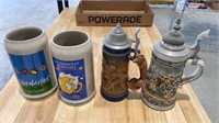 Beer steins and mugs