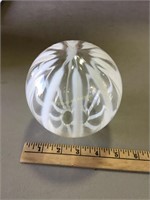 Blown glass globe, looks like Murano, not marked