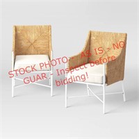 Stanton 2pk Rush Weave Club Chairs -