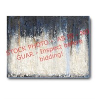 Blue Square Heavy Textured Abstract Sanding Art