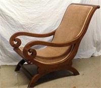 QUALITY, REAL WOOD RECLINING CHAIR,