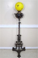 Ornate Victorian Cast Iron Piano Lamp