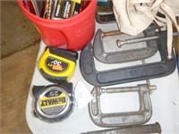 C clamps, Tape Measures, Aprons.