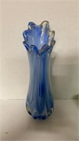 Large Murano Swung Vase 13.5" High