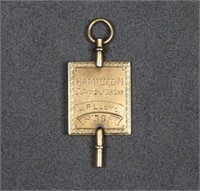 1870 10K Gold Watch Key Fob