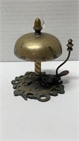 Antique Victorian Brass Hotel Bell