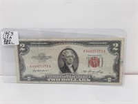 1953 USA RED SEAL $2 BILL