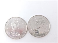 2x 1986 Canada Dollar Coins