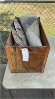 Wooden Box with Lawn Mower Bags