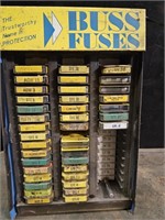 BUSS FUSES COUNTER DISPLAY RACK AND FUSES