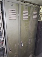 THREE PART METAL LOCKERS AND CONTENTS