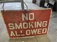 PORCELAIN "NO SMOKING ALLOWED" SIGN