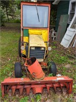 CASE 446 LAWN TRACTOR W/ CAB AND SNOW BLOWER