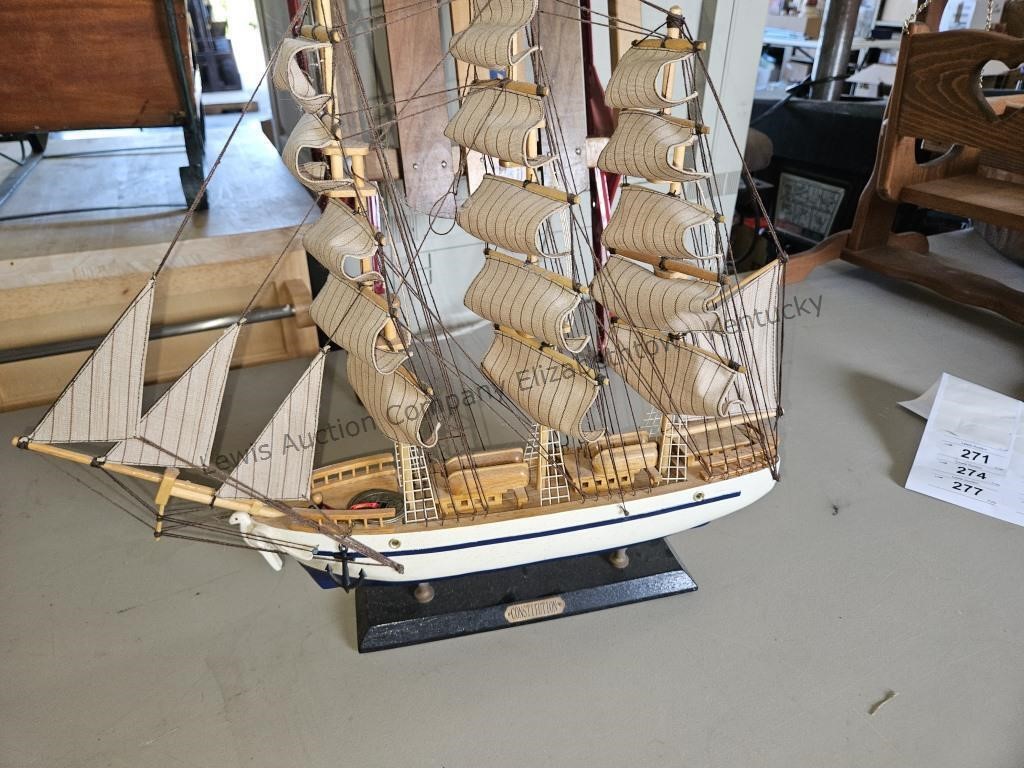 The Constitution model ship.