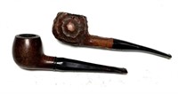 Carved Wood Pipes- Lot of 2