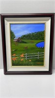 Tom Rideout Signed Oil On Canvas ( Image Size 11"
