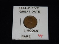 1924-D Lincoln Cent F/VF