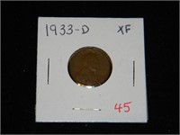 1933-D Lincoln Cent XF