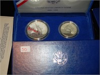 1986 Statue Liberty Two Coin Proof Set