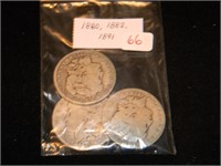 1880, 1882, 1891 Morgan $1