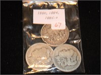 1880, 1884, 1885-0 Morgan $1