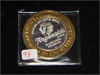 Fitzgeralds Casino Gaming Token .999 Silver
