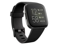 Fitbit, Versa 2 Smartwatch, Carbon Black with Blac