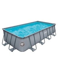 Funsicle 18 ft Oasis Lap Pool, 18' x 9' x 48", wit