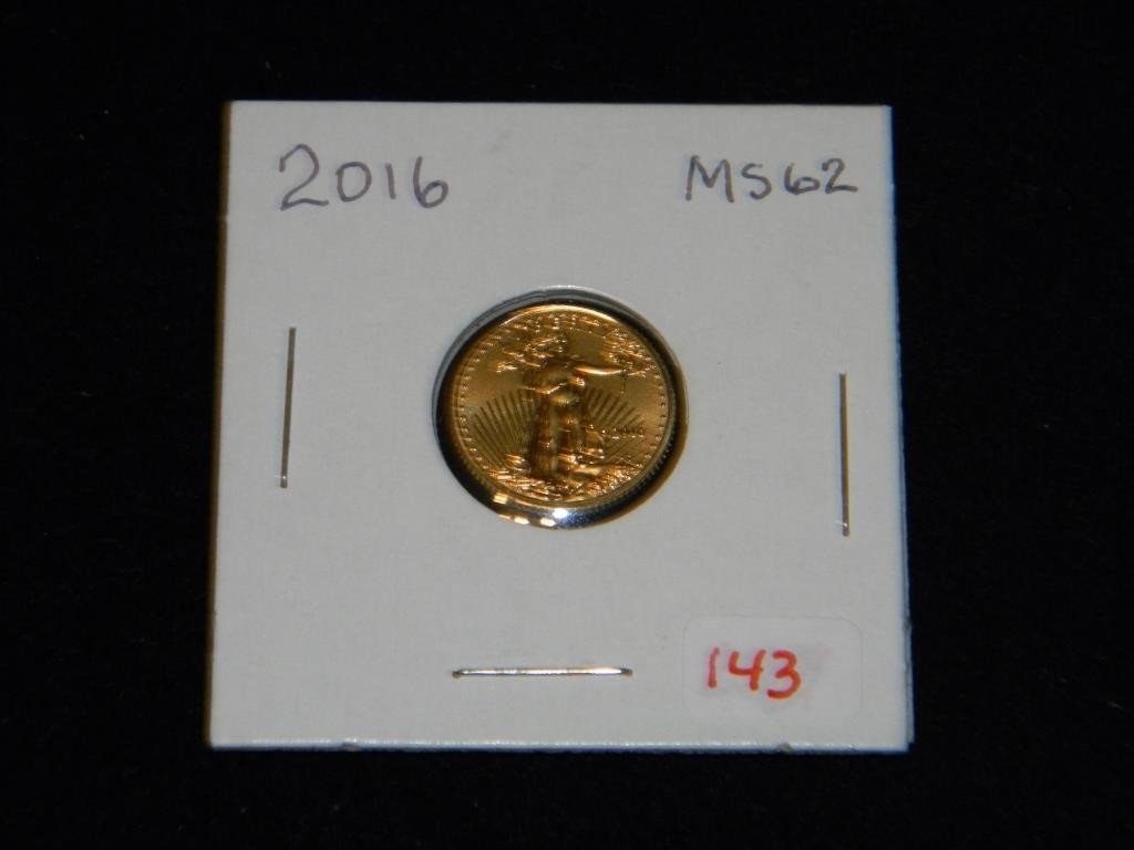 2016 Am. Eagle 1/10 oz Gold MS62