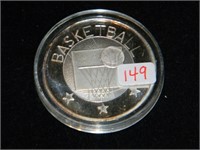 Basketball One oz. 999 Silver Round