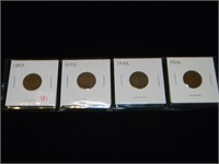 1893, 1898, 1902, 1906 Indian Cents