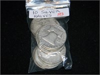 Bag (10) Silver Halves