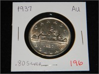 1937 Voyager Silver $1 AU  (80% silver)