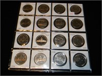Sheet (16) Canada Dollar Coins