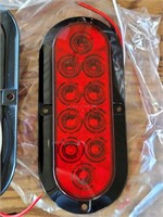 2 - optronics 6"OVAL STOP/TURN/TAIL LIGHT-red