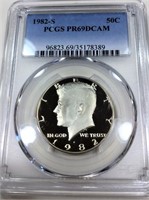 1982-S Kennedy Half Dollar PCGS PR69 DCAM