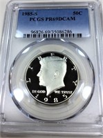 1985-S Kennedy Half Dollar PCGS PR69 DCAM
