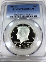 1987-S Kennedy Half Dollar PCGS PR69 DCAM