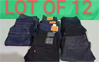 LOT OF 12 - Various Brands, Sizes & Styles of Men'