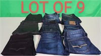 LOT OF 9- Various Sizes & Styles of Men's Guess Je