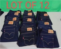 LOT OF 12 - Various Styles & Sizes of Women's Levi