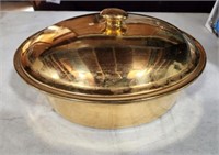 Hall Golden Glo Casserole Dish 22K Gold Plated