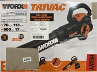 WORX TRIVAC 3 IN 1 BLOWER, VAC, AND MULCH