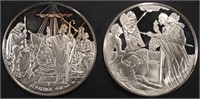 (2) 1 OZ .999 SILVER SAINT PATRICK ROUNDS