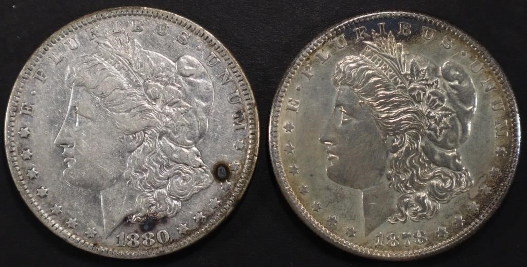 1878-S & 1880 MORGAN DOLLARS