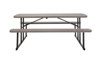 Project Source 72-in Rectangle Picnic Table