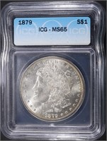 1879 MORGAN DOLLAR ICG MS65