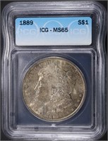 1889 MORGAN DOLLAR ICG MS65
