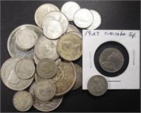 MIXED DATE CANADIAN SILVER COINS